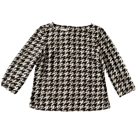 Hobbs Floretta Houndstooth Check Blouse | US 6 - Picture 6 of 10